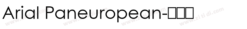 Arial Paneuropean字体转换